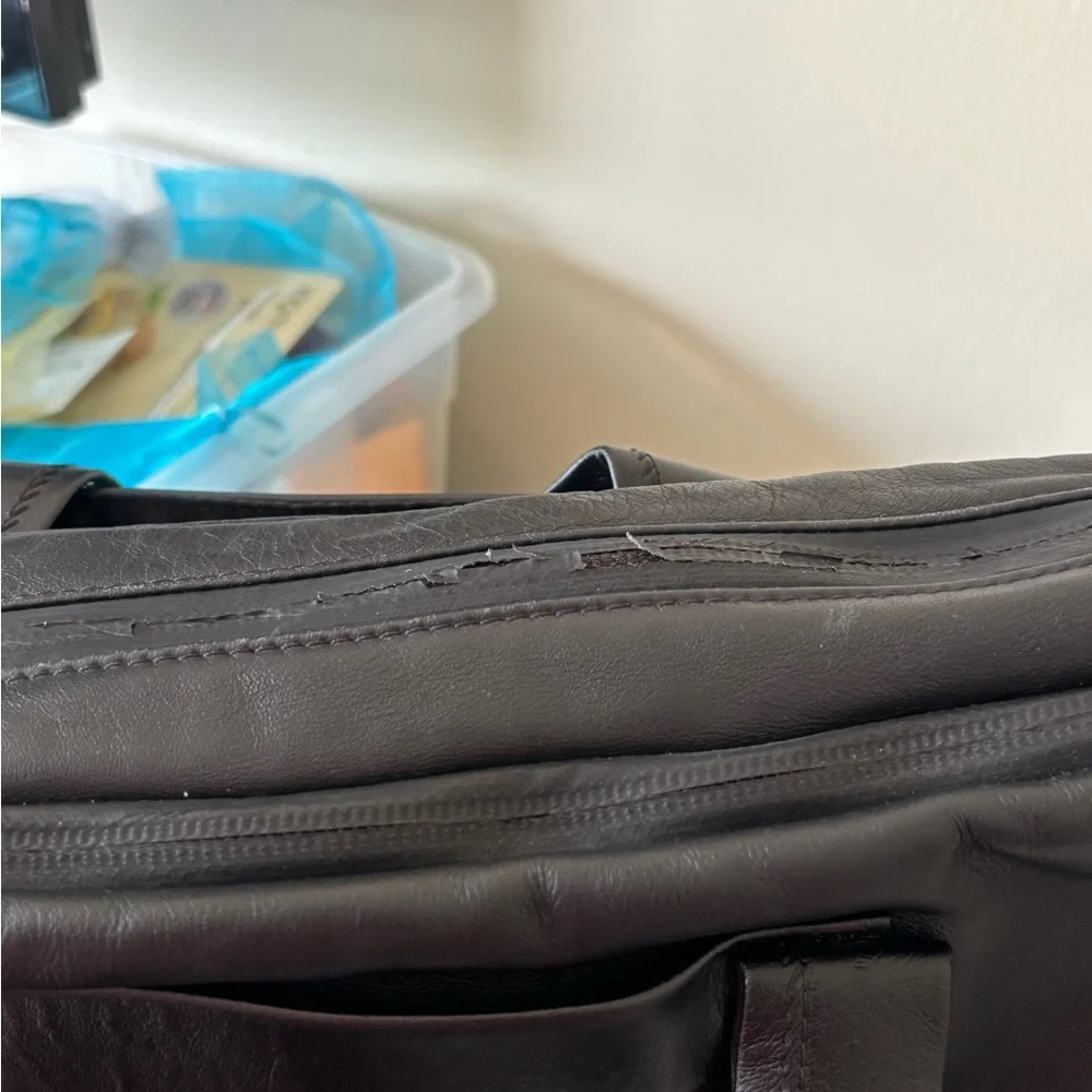 MCM Studded Black Leather laptop bag - Picture 8 of 9